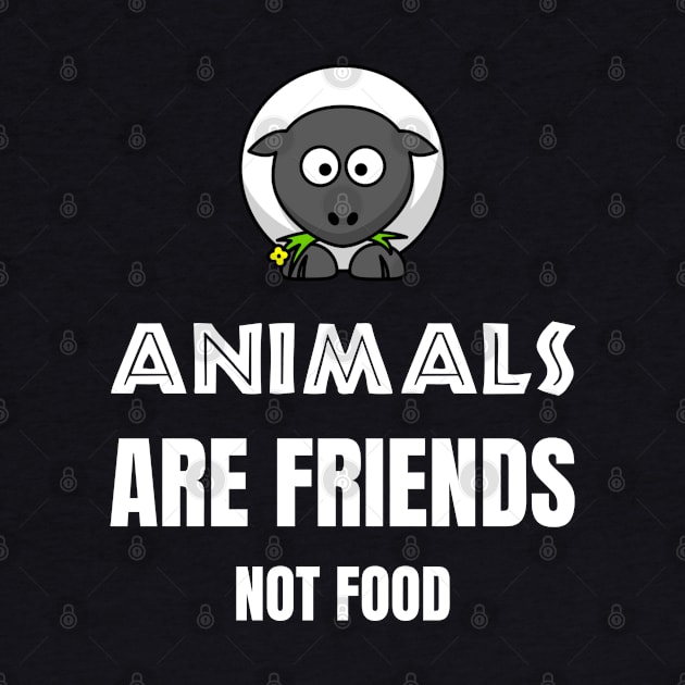 Animals Are Friends Not Food print Veganism Quote product by merchlovers